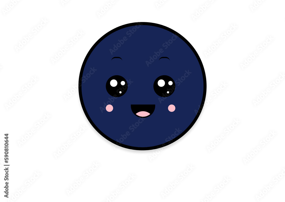 Fototapeta premium kawaii shape smiling