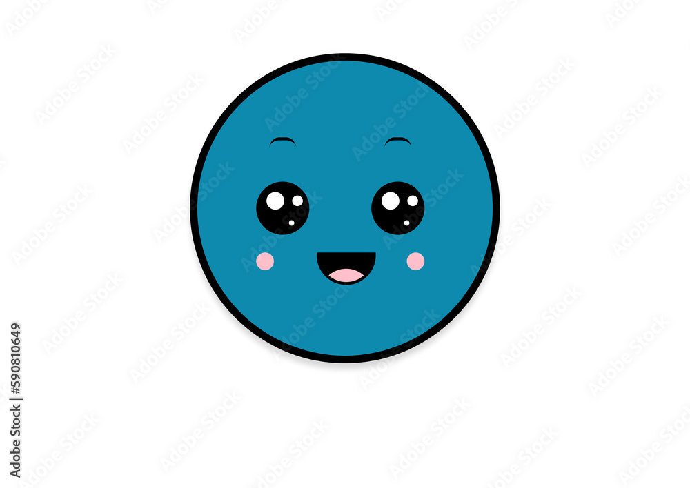 Fototapeta premium kawaii shape smiling