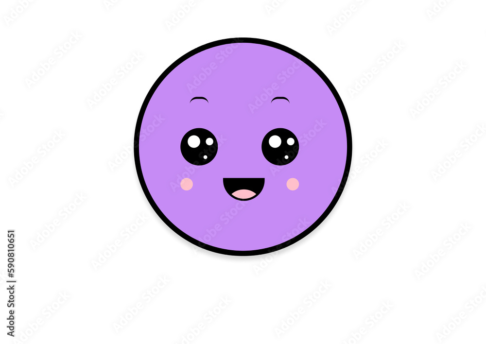 Fototapeta premium kawaii shape smiling