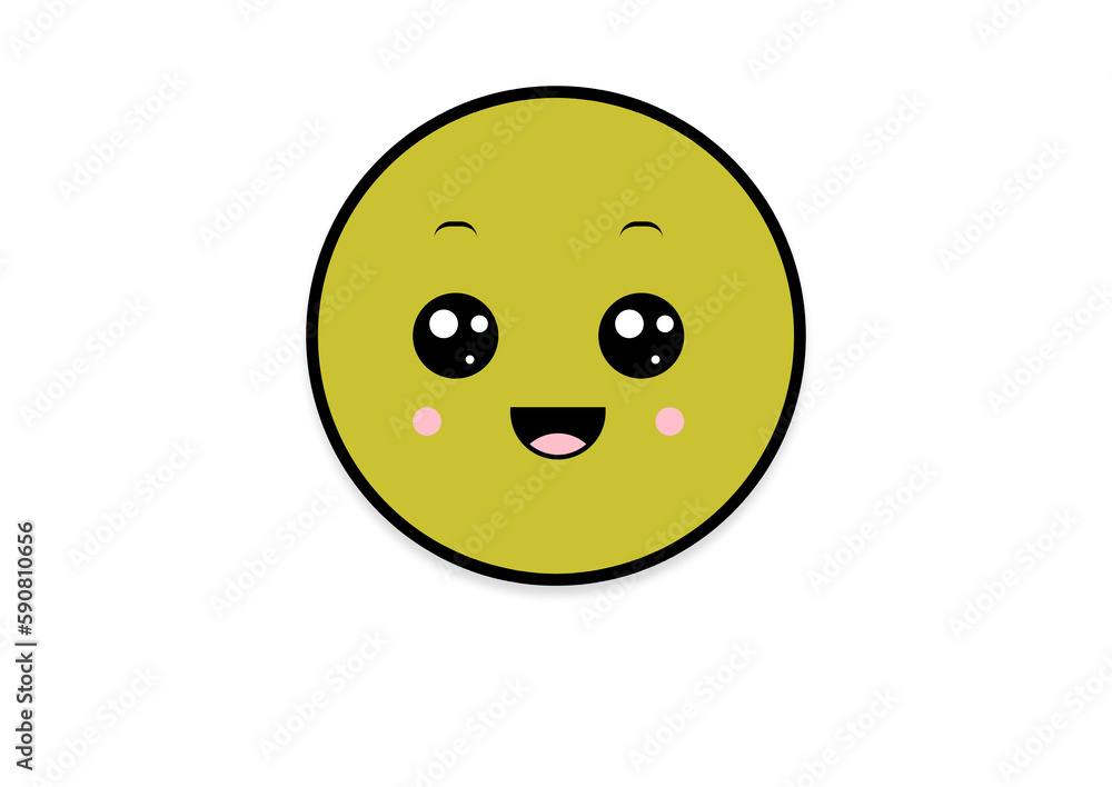 Fototapeta premium kawaii shape smiling
