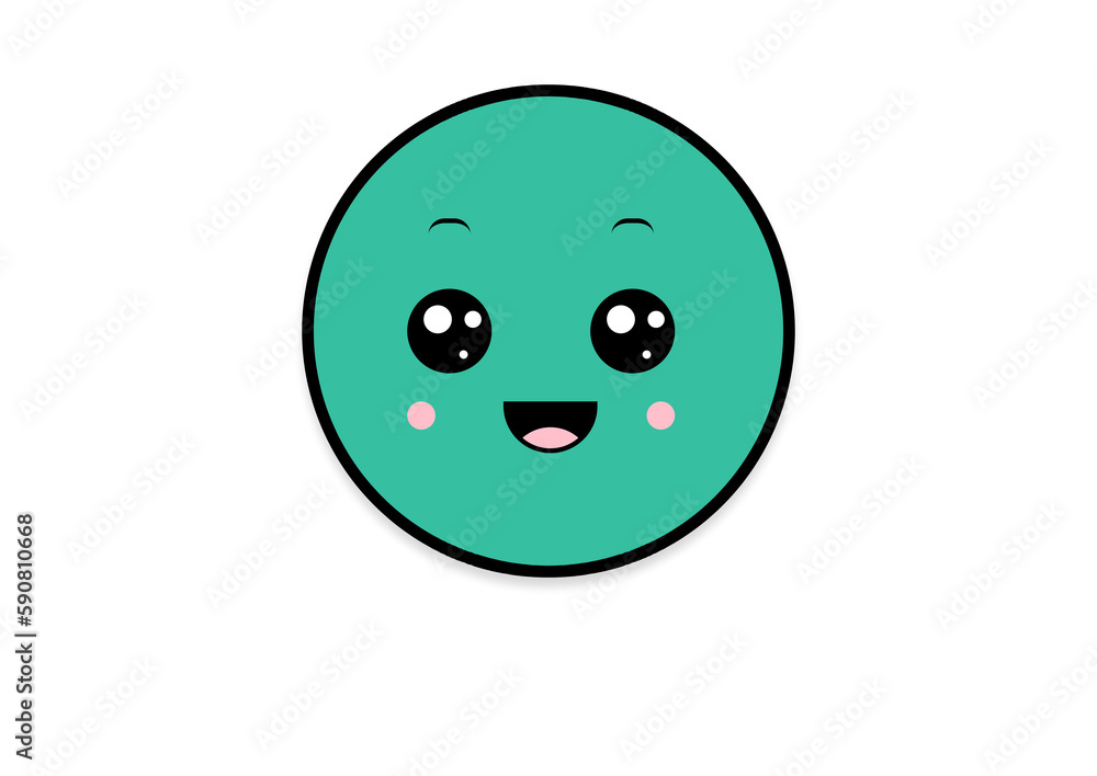 Fototapeta premium kawaii shape smiling