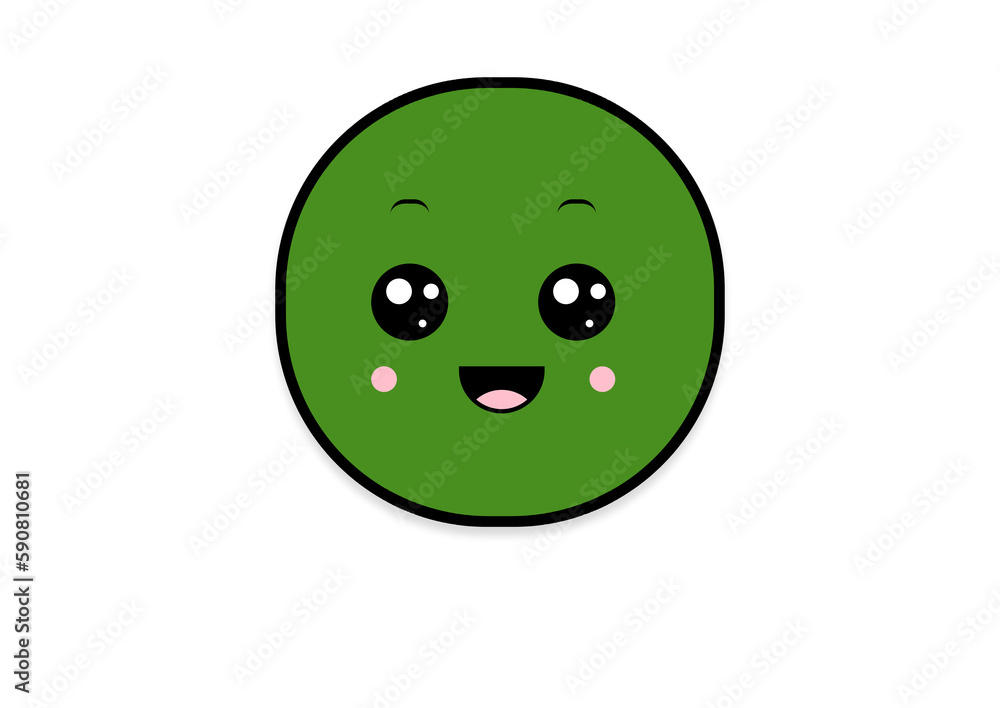 Fototapeta premium kawaii shape smiling