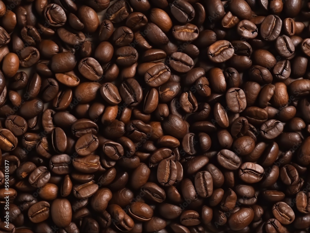 Fototapeta premium Coffee beans background. Close-up image of coffee beans.