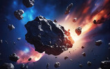 AI artificial intelligence technology generated space meteorite