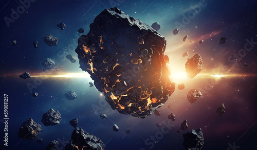 AI artificial intelligence technology generated space meteorite © 昊 周