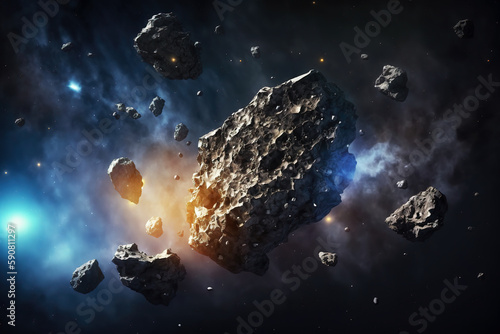 AI artificial intelligence technology generated space meteorite