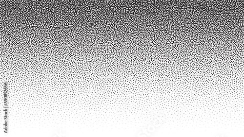 Noise grain background, gradient texture and vector halftone overlay with gritty pattern. Noise grain paper background with stipple points and white black fade effect