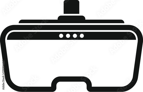 Human 3d headset icon simple vector. Virtual glasses. Digital video