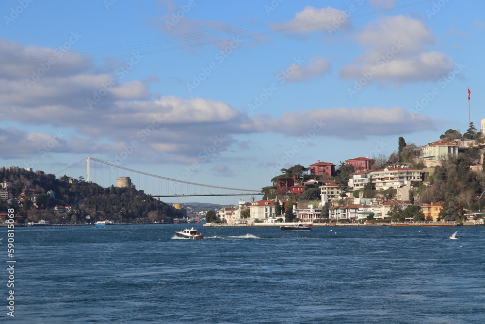 view of the bosphorus strait country 
