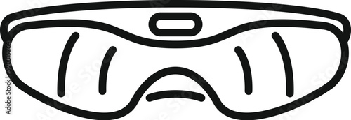 Cyber headset icon outline vector. Digital device. Gamer simulation