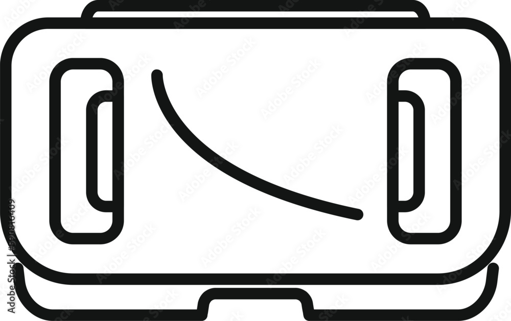 Cyber headset icon outline vector. Game mask. Video head Cyber headset icon outline vector. Game mask. Video head