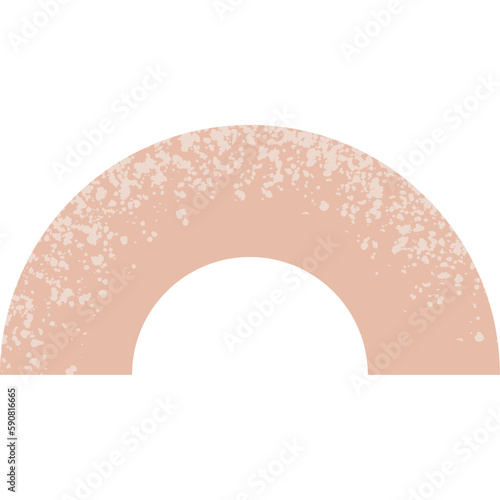 Beige Grainy Semicircle Shape