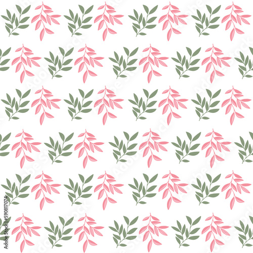 Vector leaf seamless pattern illustration