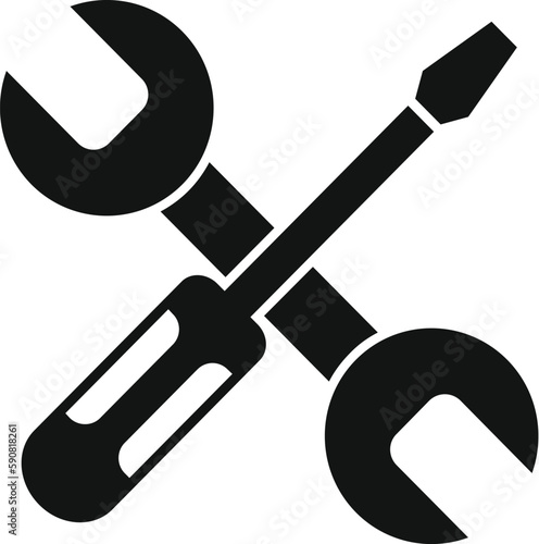 Service tools icon simple vector. Repair equipment. Work cool