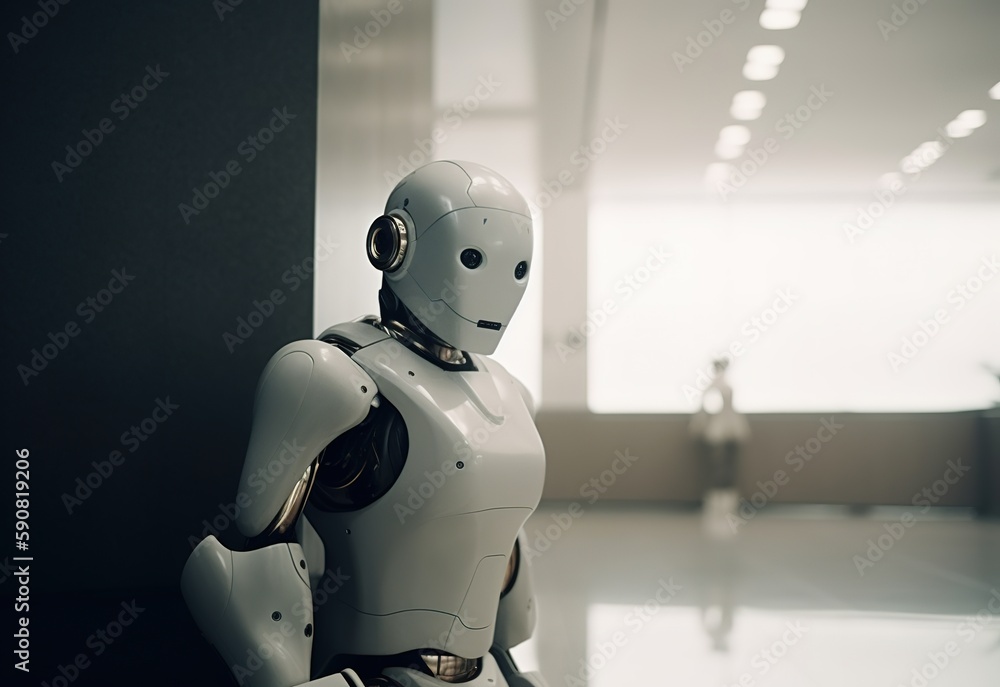 Robot illustration image by generative ai Robot illustration image by generative ai