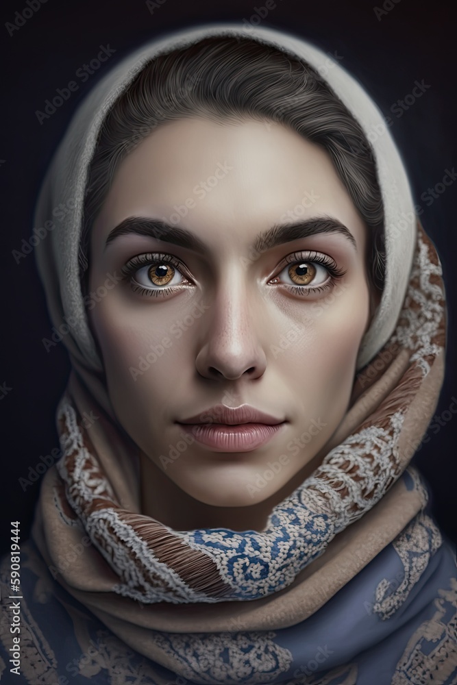 Young woman in hijab. Generative Ai Young woman in hijab. Generative Ai
