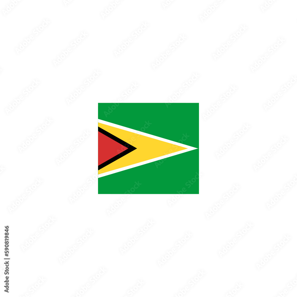 Fototapeta premium Guyana flag icon, illustration of national flag design with elegance concept, perfect for independence design