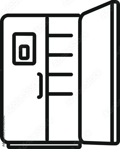 Worker tool fridge icon outline vector. Repair refrigerator. Service equipment