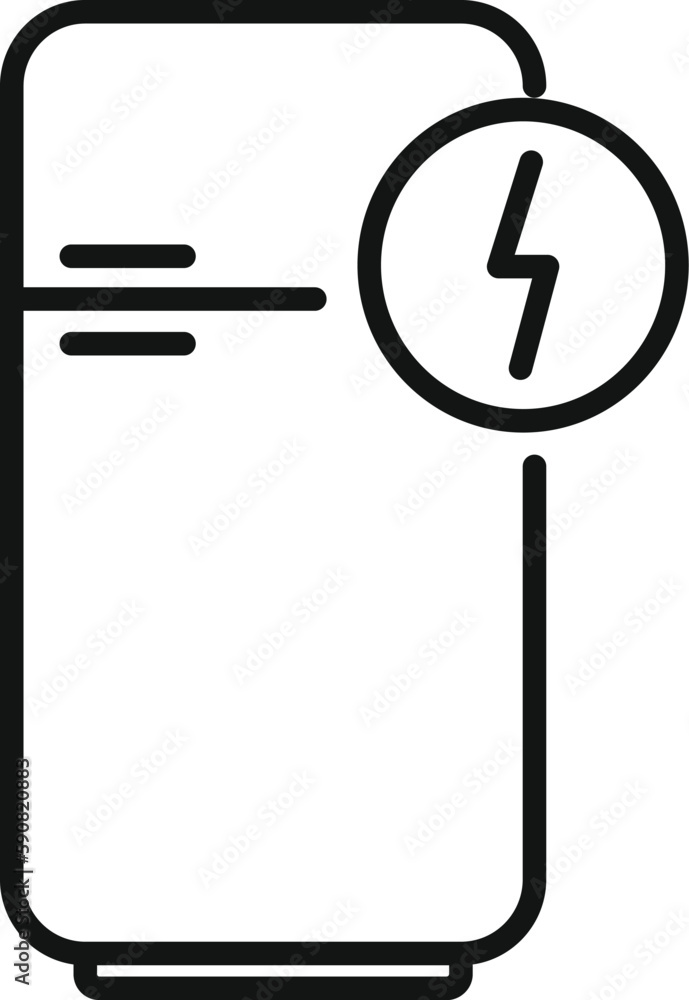 Gear fridge icon outline vector. Repair service. Cooler object Gear fridge icon outline vector. Repair service. Cooler object