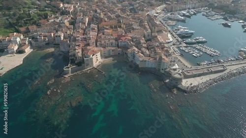 Saint-Tropez (Provence, France) - Aerial view photo