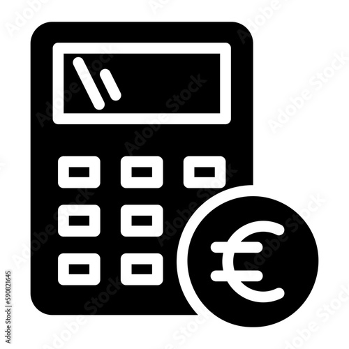 calculator glyph icon