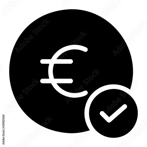 euro accepted glyph icon