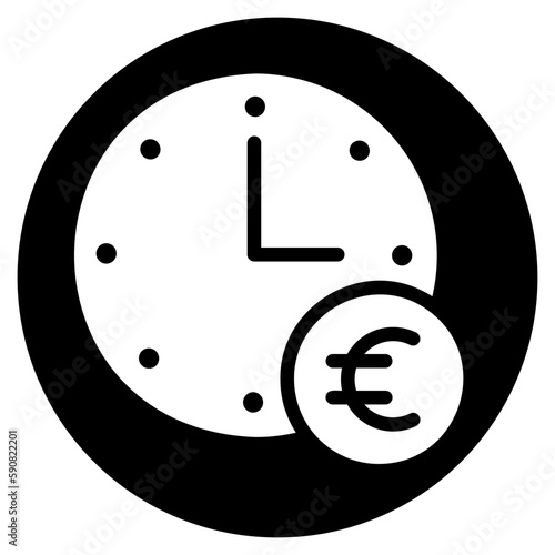 time is money glyph icon