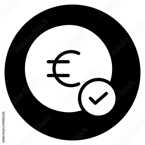 euro accepted glyph icon