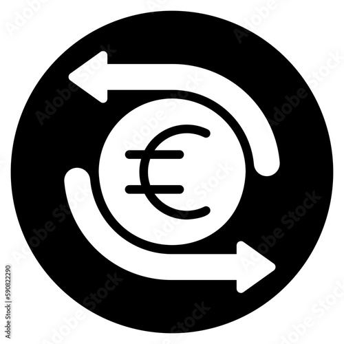 money flow glyph icon
