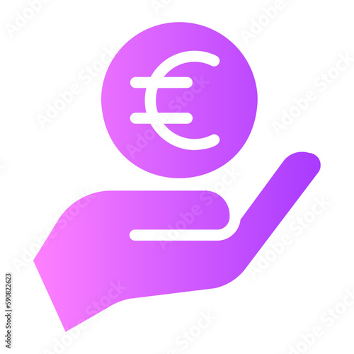 euro gradient icon