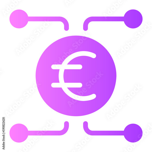 euro gradient icon
