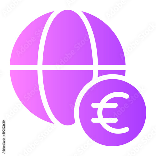 euro gradient icon