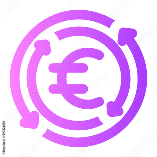 euro gradient icon