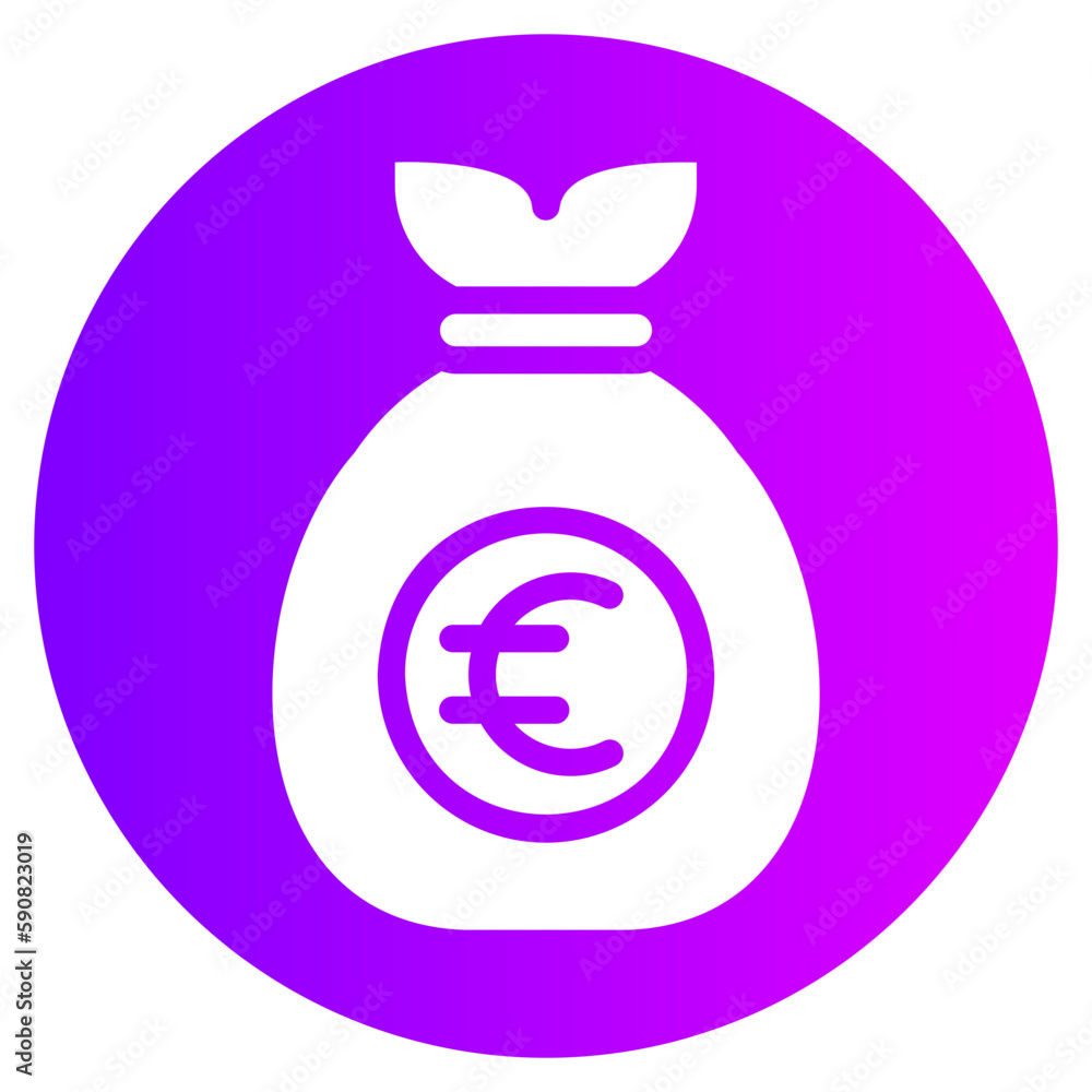 money bag gradient icon money bag gradient icon