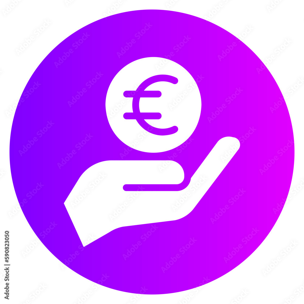 euro gradient icon
