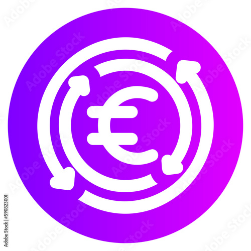 euro gradient icon