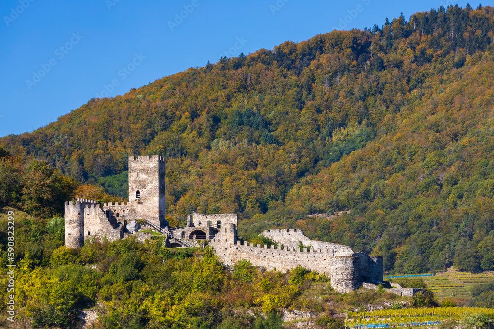 Hinterhaus castle ruins (Ruine Hinterhaus), Spitz, Wachau, UNESCO site, Lower Austria, Austria