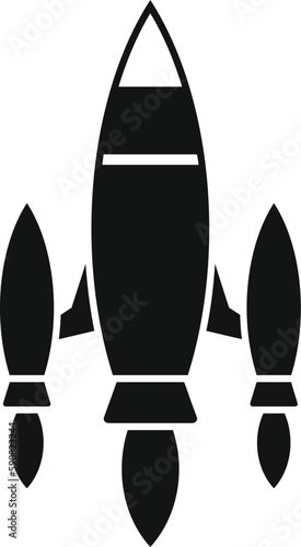 Jet boost icon simple vector. Rocket fire. Shuttle ship