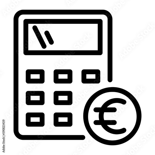 calculator line icon