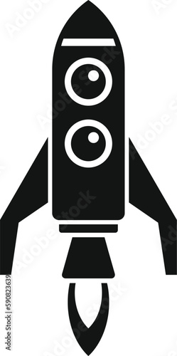 Engine rocket launch icon simple vector. Space start. Sky shuttle