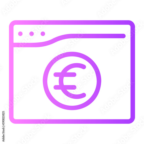 euro gradient icon