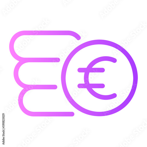 euro gradient icon