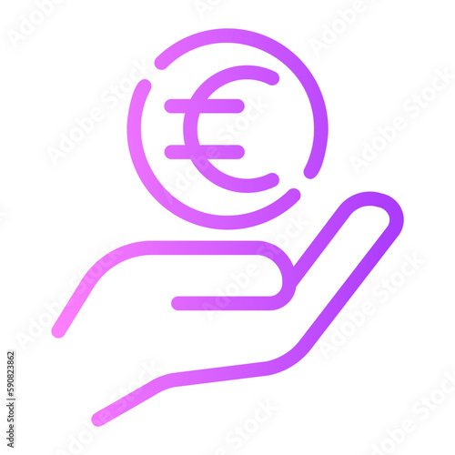 euro gradient icon