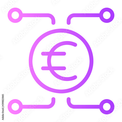 euro gradient icon