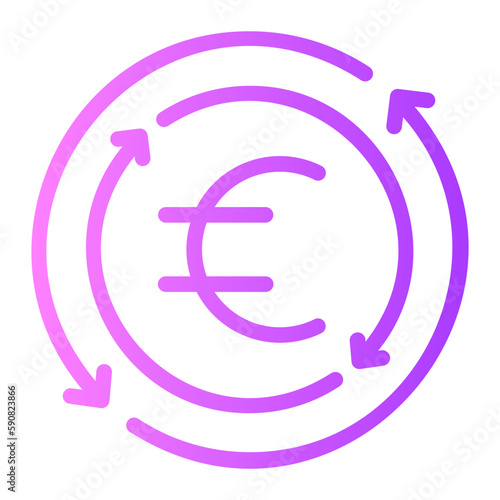 euro gradient icon