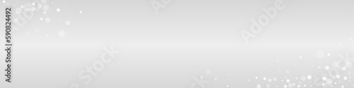 Silver Snow Vector Grey Panoramic Background.