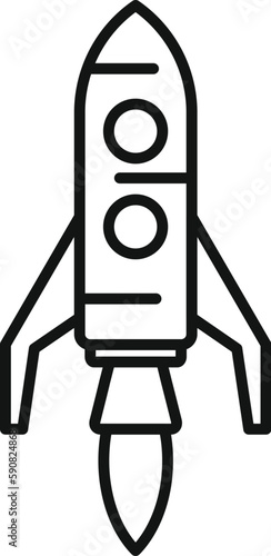 Engine rocket launch icon outline vector. Space start. Sky shuttle