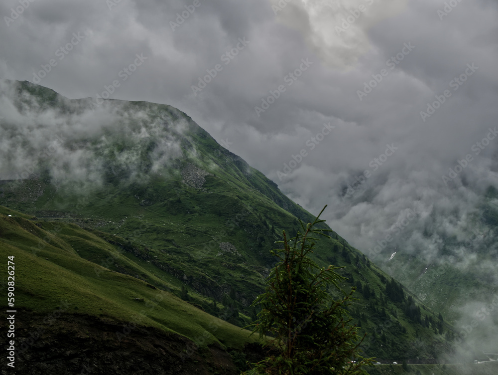 clouds over mountain