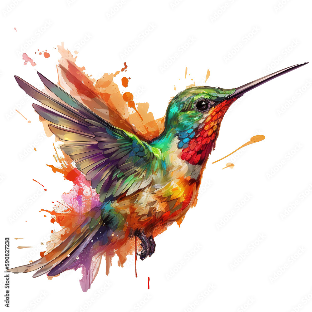 Obraz premium humming bird colourful png
