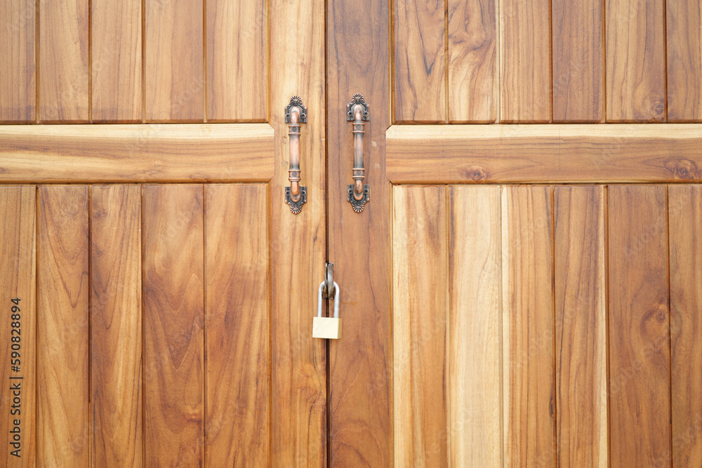 Wooden door texture with lock Wooden door texture with lock